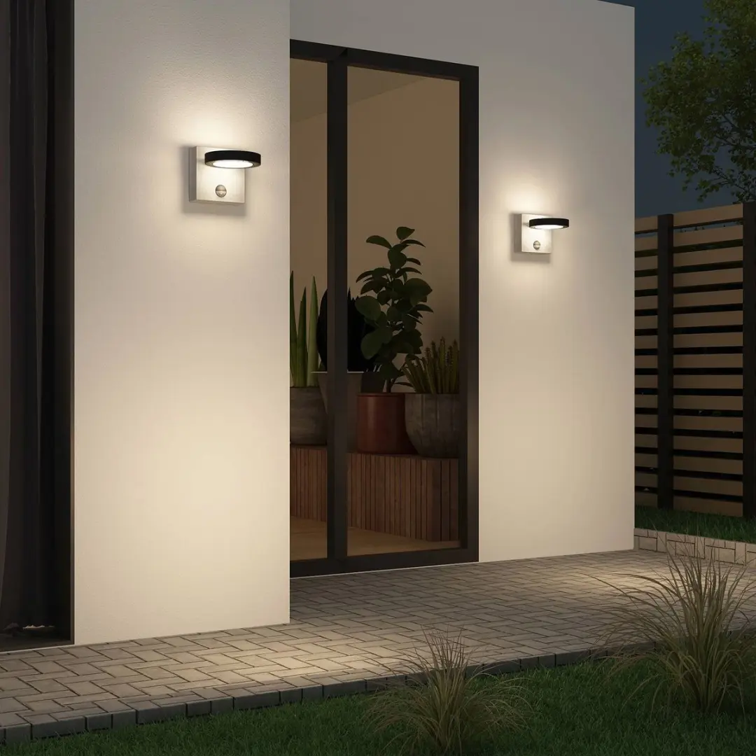 Lucande Wandlamp Buiten 1 Licht 9W - Antraciet/Wit/Betongrijs
