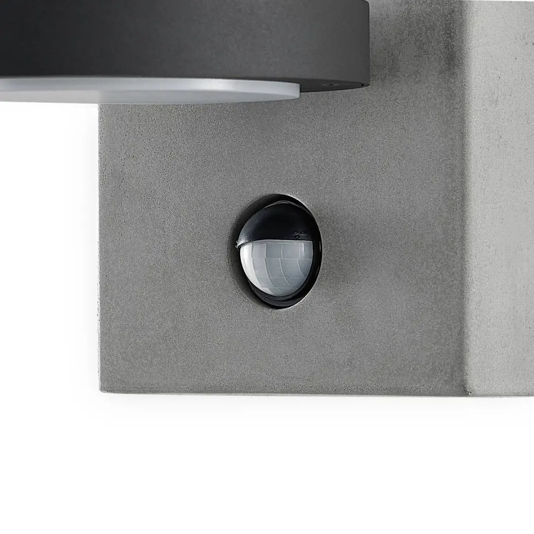 Lucande Wandlamp Buiten 1 Licht 9W - Antraciet/Wit/Betongrijs