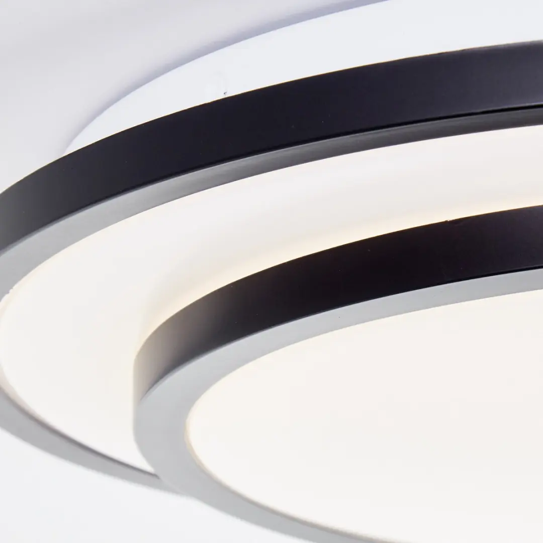Brilliant Luciano Plafondlamp 24W - 34cm - Zwart/Wit