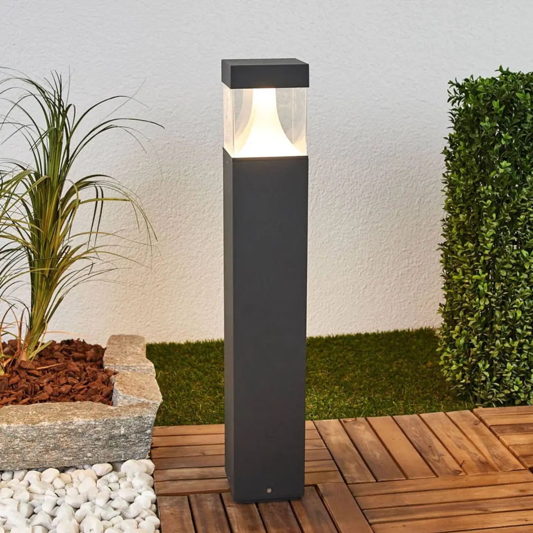 Lucande LED Buitenlamp 9W - Grafietgrijs - 1 Lichtbron