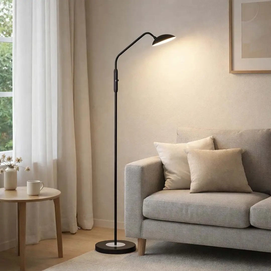 Fischer & Honsel Tallri Vloerlamp - 7,5W LED - Zwart