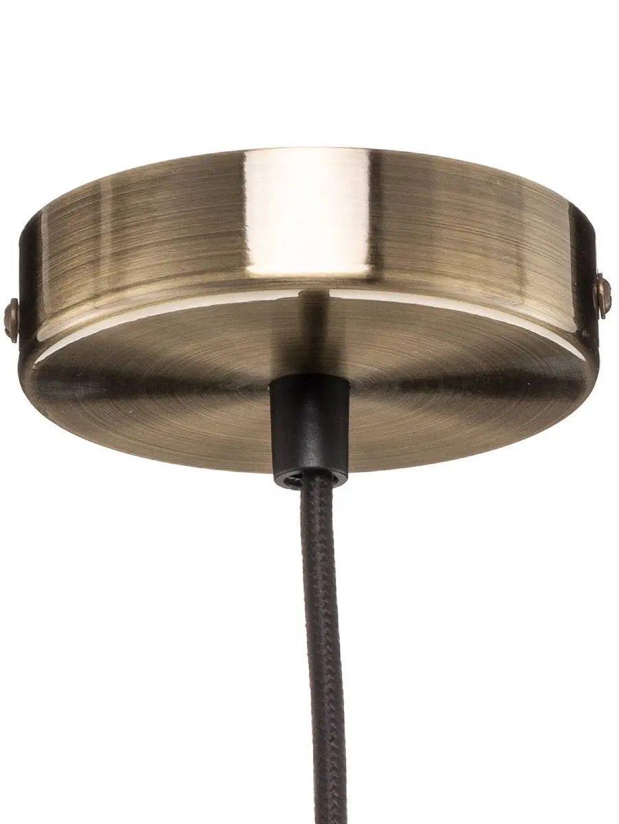 Euluna Hanglamp Metaal Glas E27 - Oud Messing - afbeelding 6 van 6