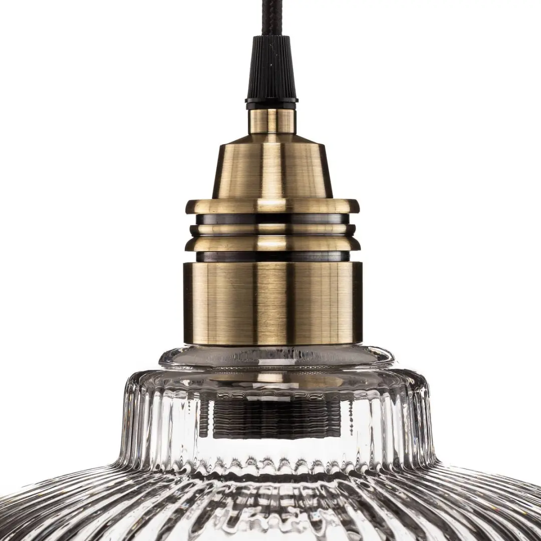 Euluna Hanglamp Metaal Glas E27 - Oud Messing