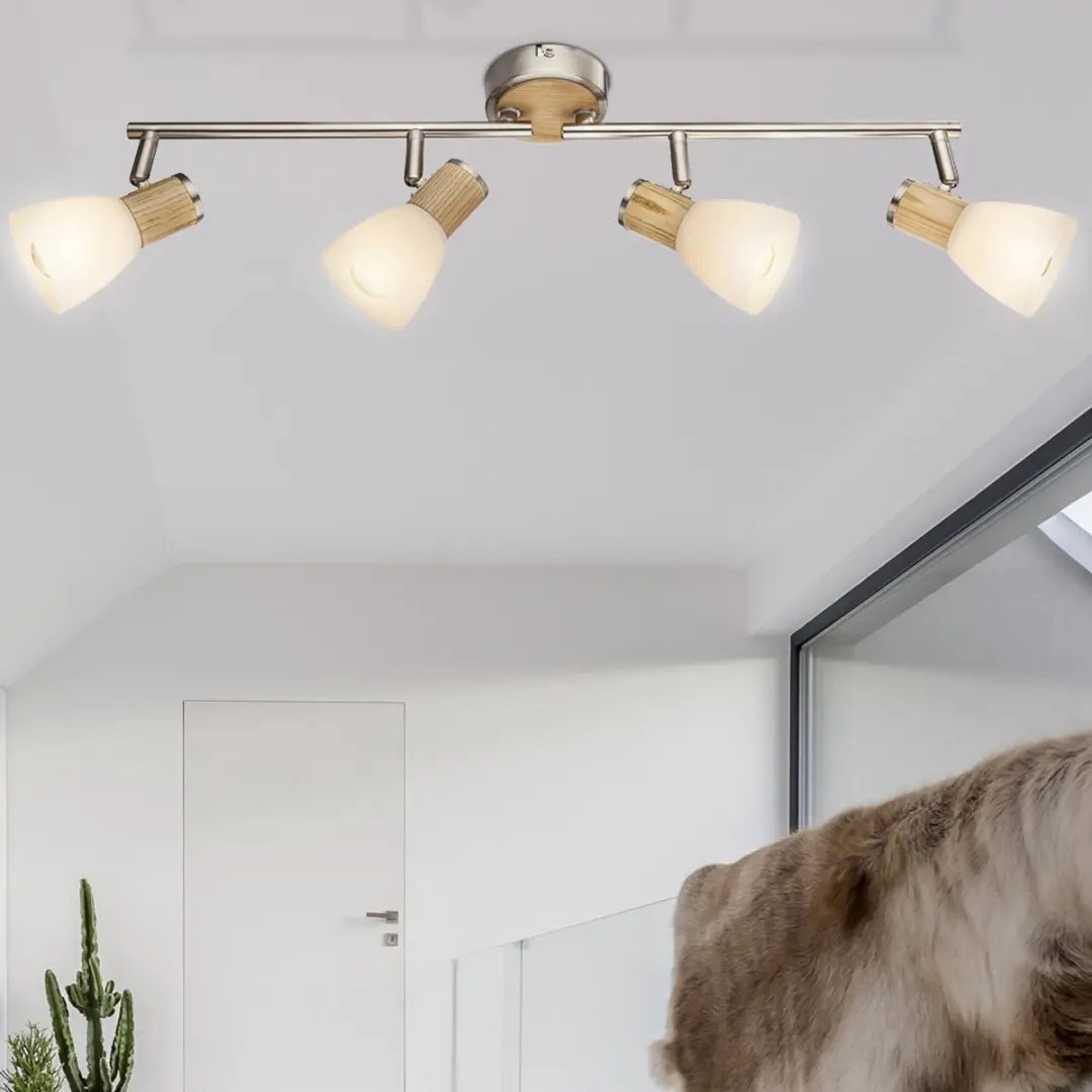 Globo Gylfi Opbouwspot - 4x E14 Nikkel - afbeelding 6 van 6