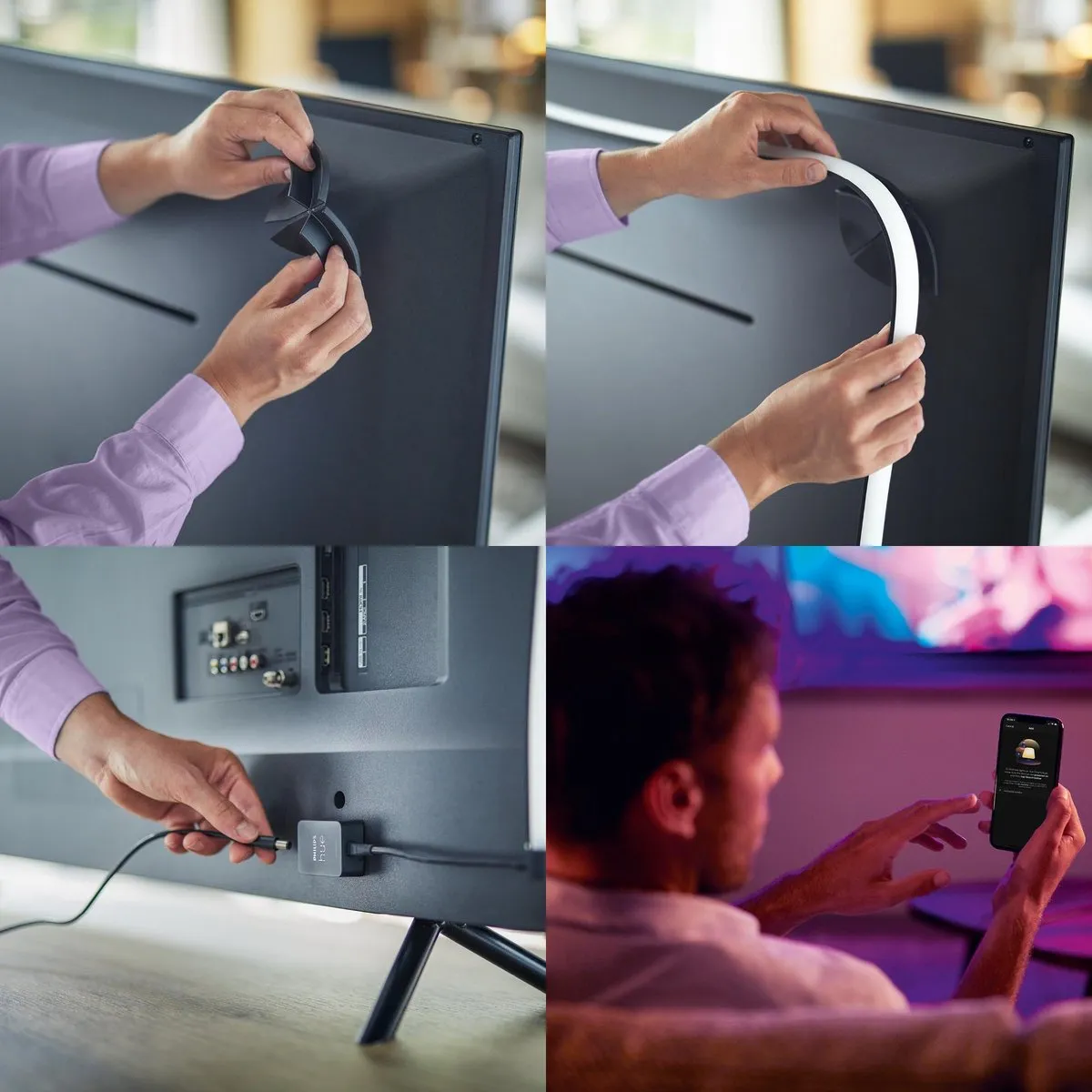 Philips Hue Entertainment Starterspakket 55 Inch - HDMI Sync Box 8K Gen2 & LED Strip - Zwart