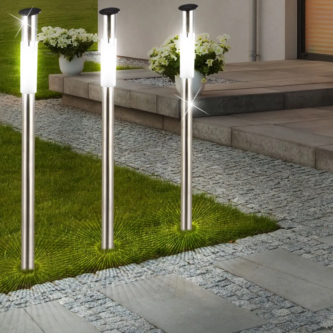 Globo Solar Buitenlamp Grondspies - 0,07W LED - 3 Stuks