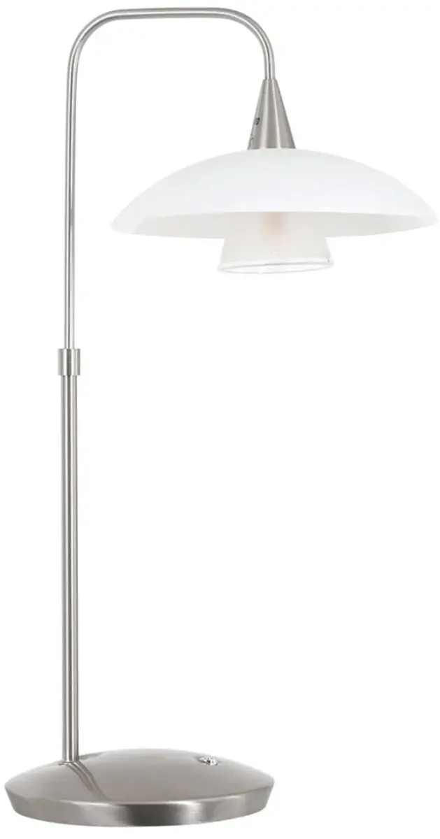 Steinhauer Tallerken 2657ST Tafellamp - Staal/Wit - 2700K