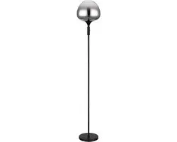 Globo Maxy 15548S2 Vloerlamp - 165 cm - Rookglas/Zwart - afbeelding 6 van 6