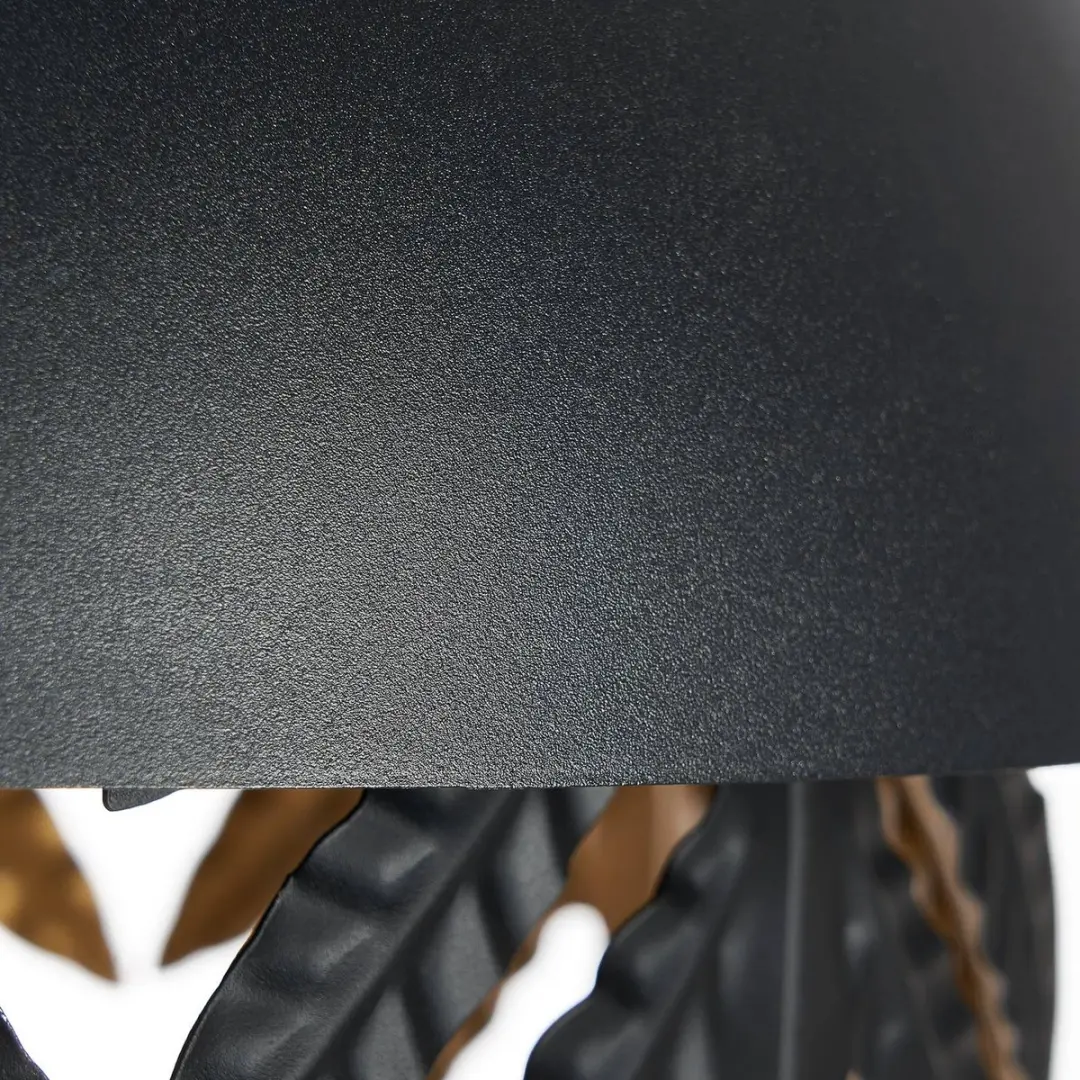 Lucande Hanglamp 2 Lichtpunten IJzer E27 - Zwart/Goud