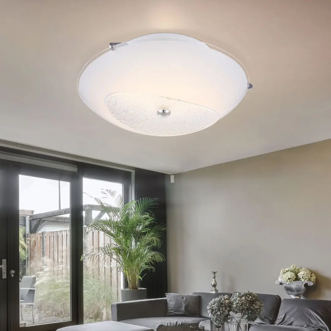 Globo Kristallen Plafondlamp 8W - 2 Stuks - Wit