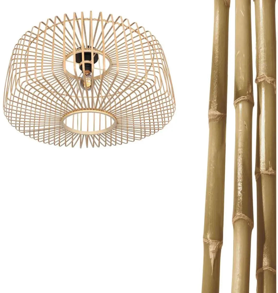 Steinhauer Breeza-Beache Plafonnier 4145ZW - Ø50cm - Beige/Zwart