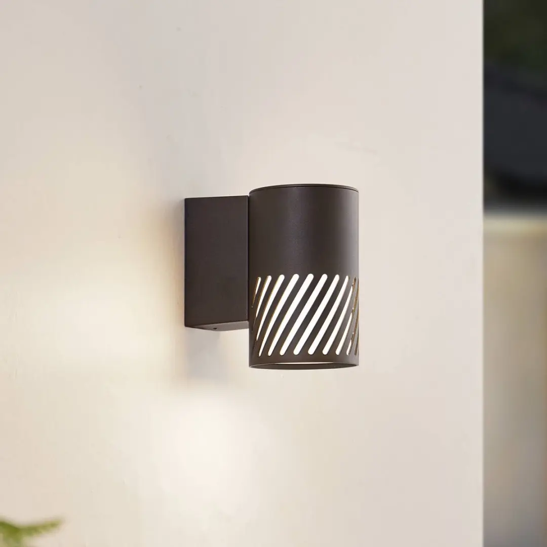 Lindby Wandlamp Buiten 1 Licht E27 - Zwart Mat