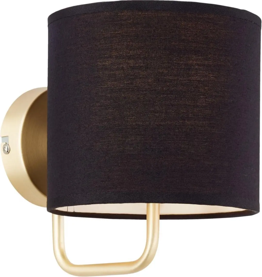 Brilliant Clarie Wandlamp Messing/Zwart