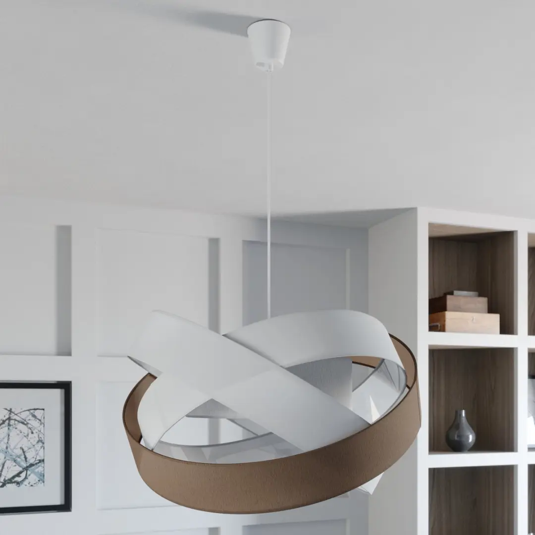 Lindby Hanglamp 3-lichts - 40W - Bruin/Wit/Grijs