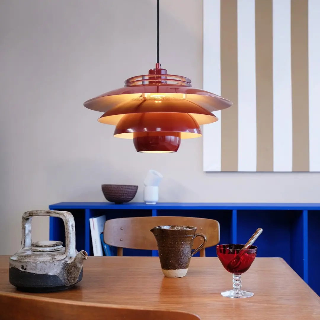 Dyberg Larsen Ejka Hanglamp - 60W - 38cm - Donkerrood