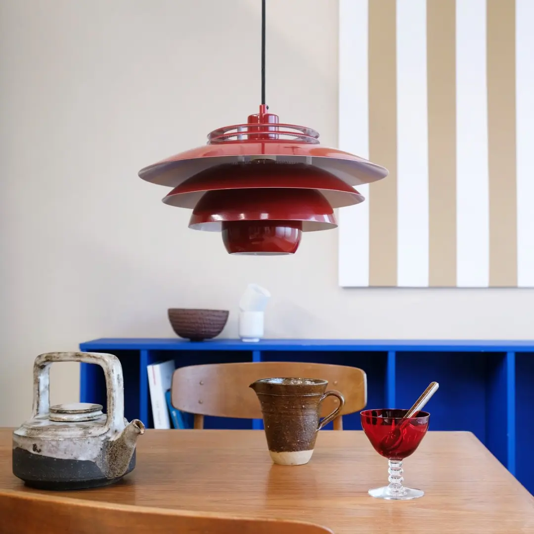 Dyberg Larsen Ejka Hanglamp - 60W - 38cm - Donkerrood