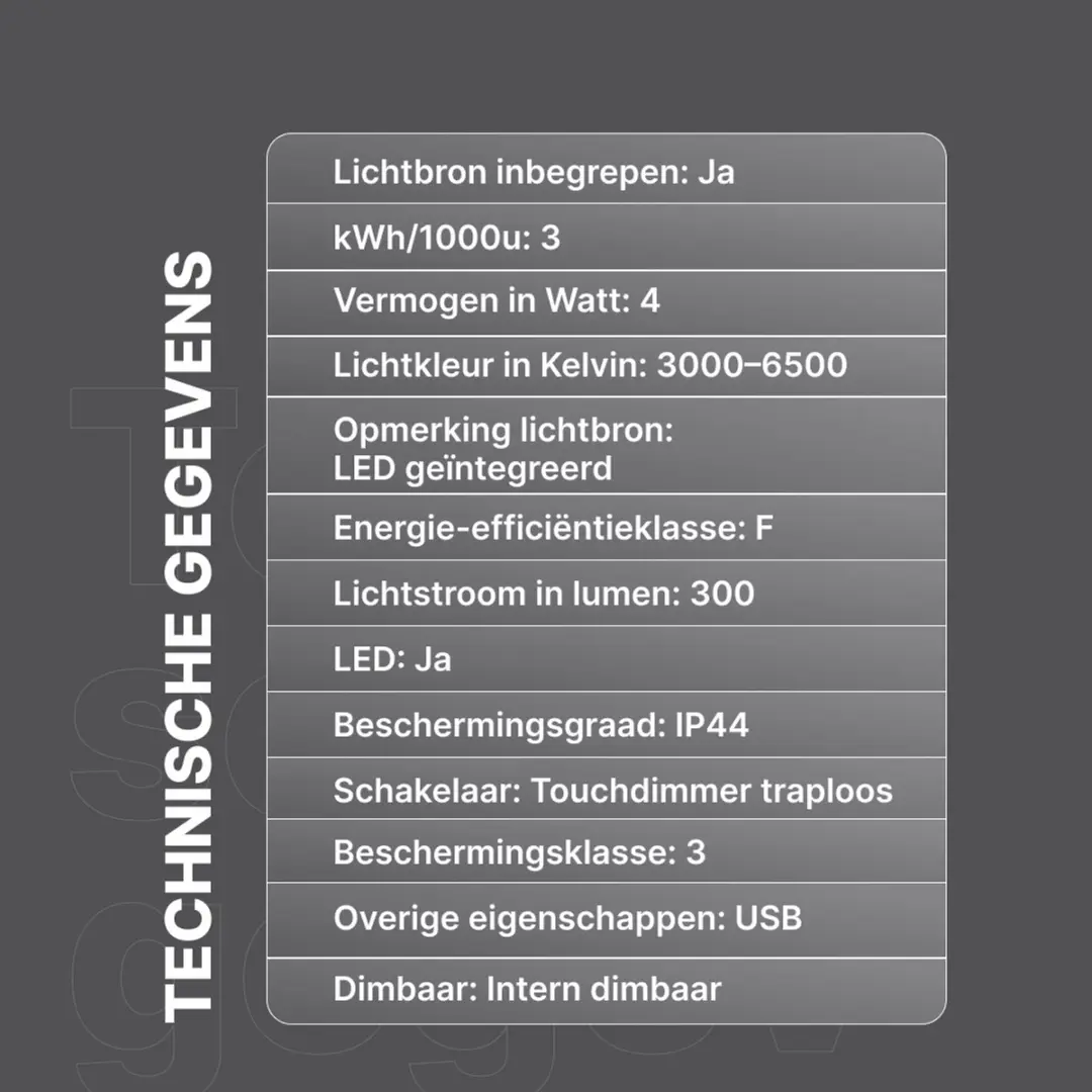 Brilliant Xaana Oplaadbare LED Tafellamp - 4W 3000-6000K - IP44 - Nikkel