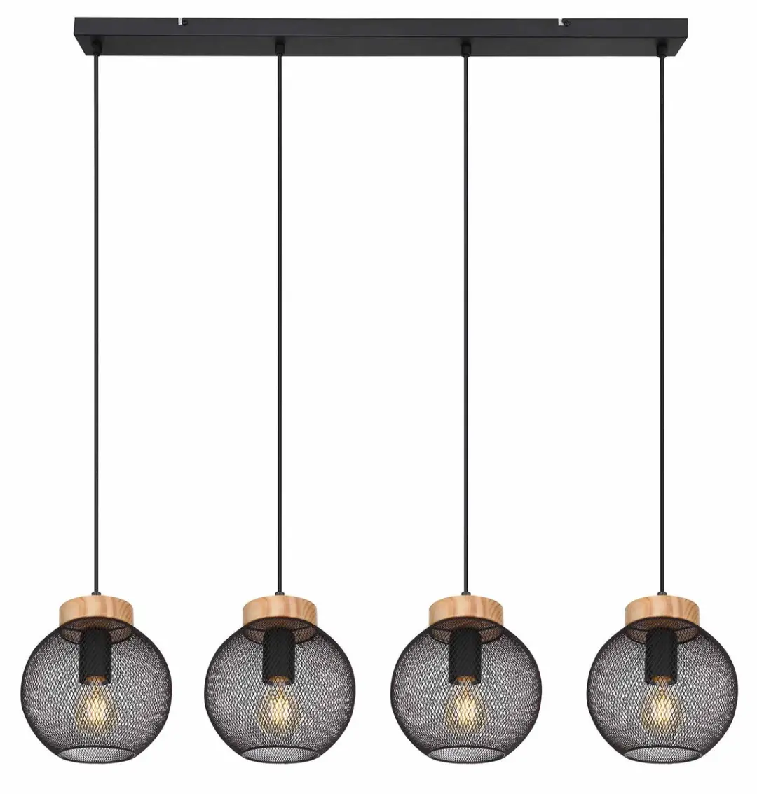 Globo 4-lichts Hanglamp Industrieel
