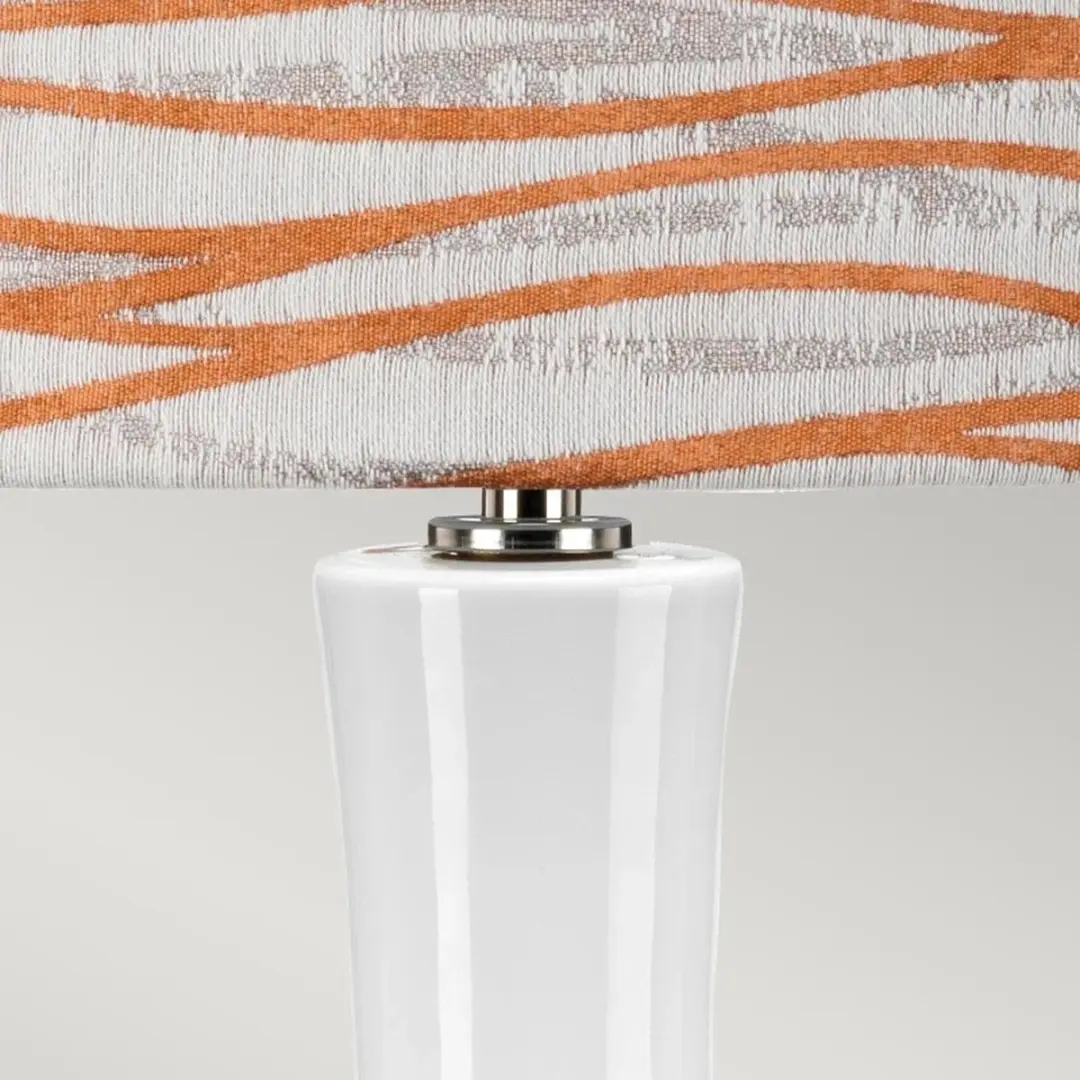 Elstead Lighting MILO LED Tafellamp - Polished Nickel/Wit/Orange - afbeelding 6 van 6