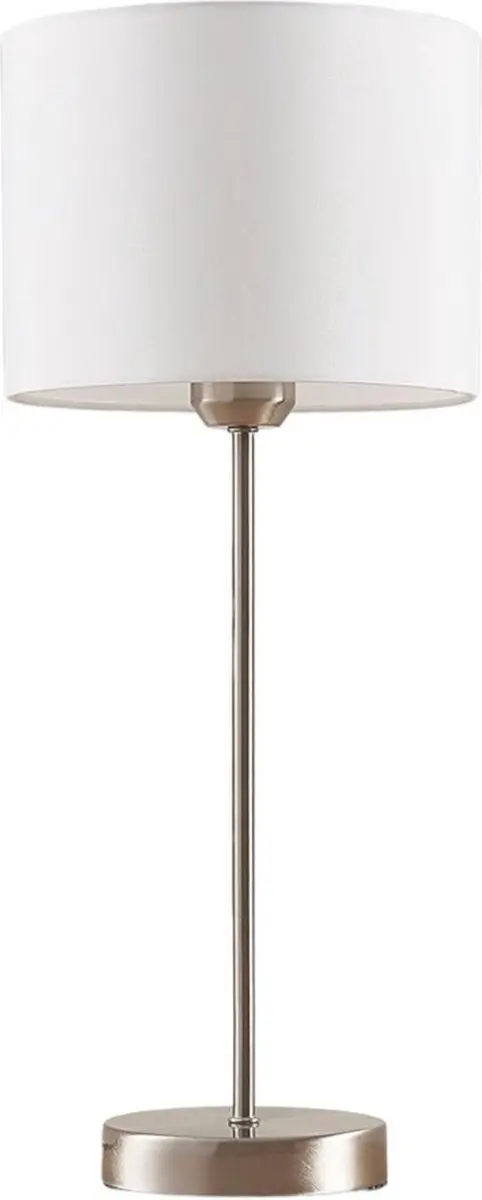 Lindby Tafellamp 1 Licht E27 - 48cm - Wit/Nikkel