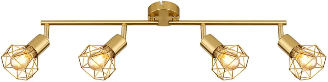 Globo Plafondlamp 4 Spots Metaal Goud E14