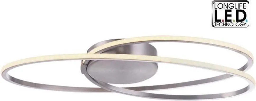 Freelight Ophelia Plafondlamp - Ø30cm - Geborsteld RVS - 2700K
