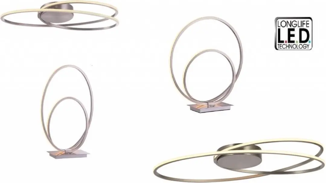 Freelight Ophelia Plafondlamp - Ø30cm - Geborsteld RVS - 2700K