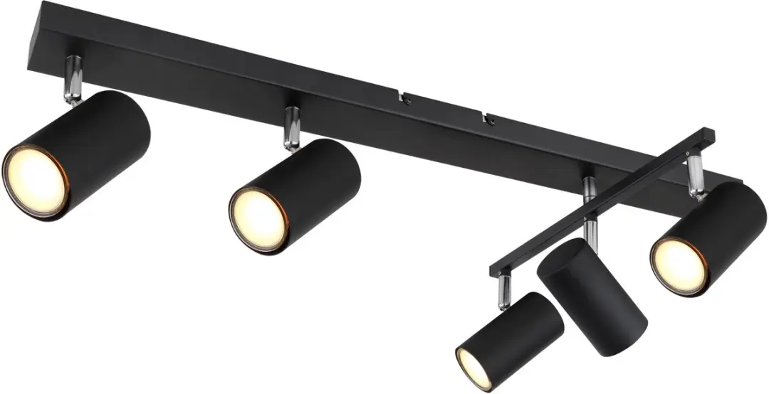Globo Robby Opbouwspot GU10 - 5 Stuks - Zwart