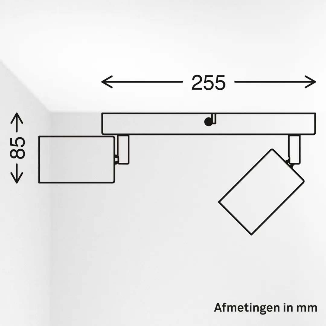 Briloner Tib Opbouwspot GU10 - 2x 9W - Beige