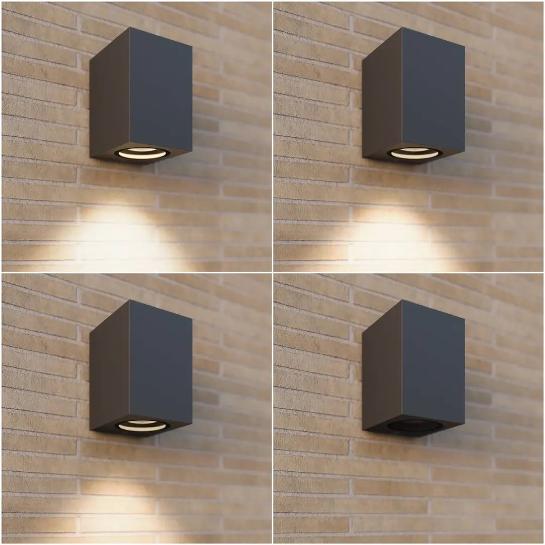 Lucande Wandlamp Buiten 1 Licht GU10 Antraciet