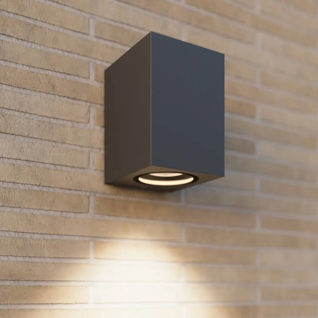Lucande Wandlamp Buiten 1 Licht GU10 Antraciet