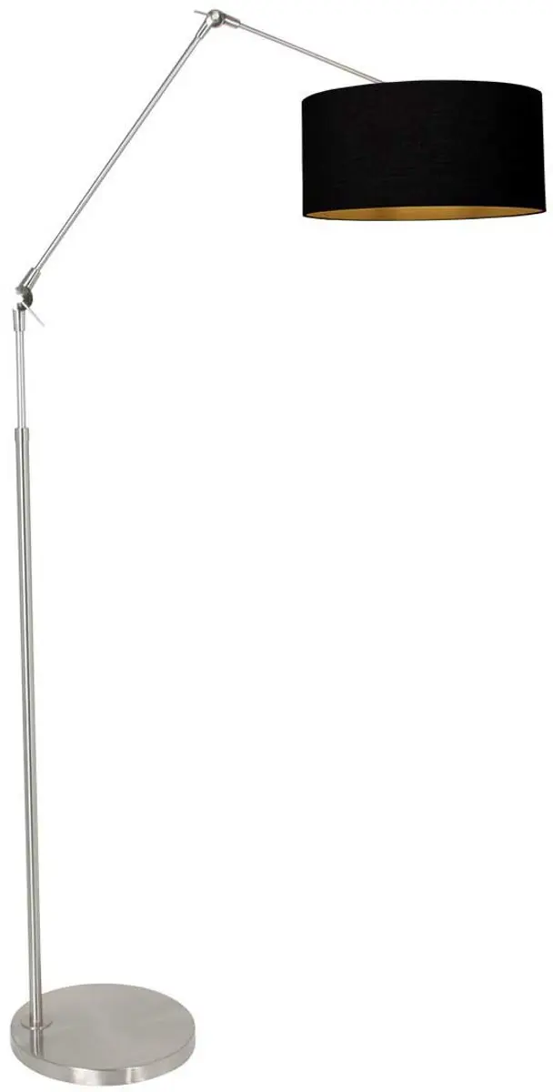 Steinhauer Prestige Chic Vloerlamp - Staalkleur - 40cm Kap