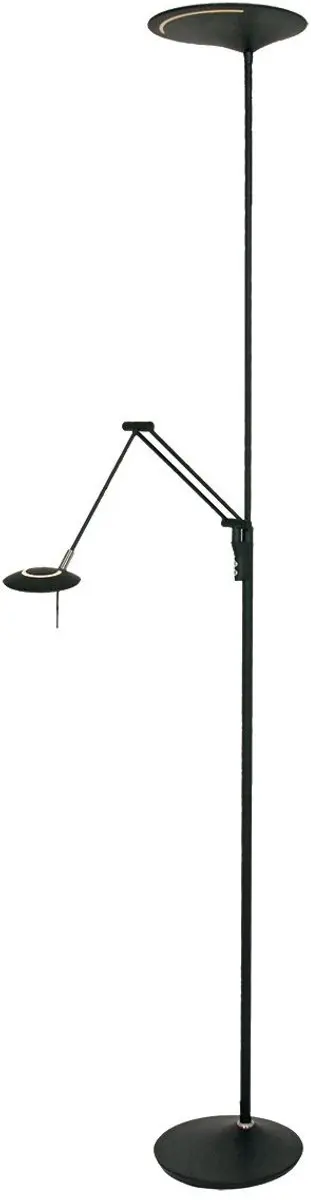 Steinhauer Vloerlamp Zodiac 2107ZW - 2x Warm Wit 2700K - 185cm Zwart