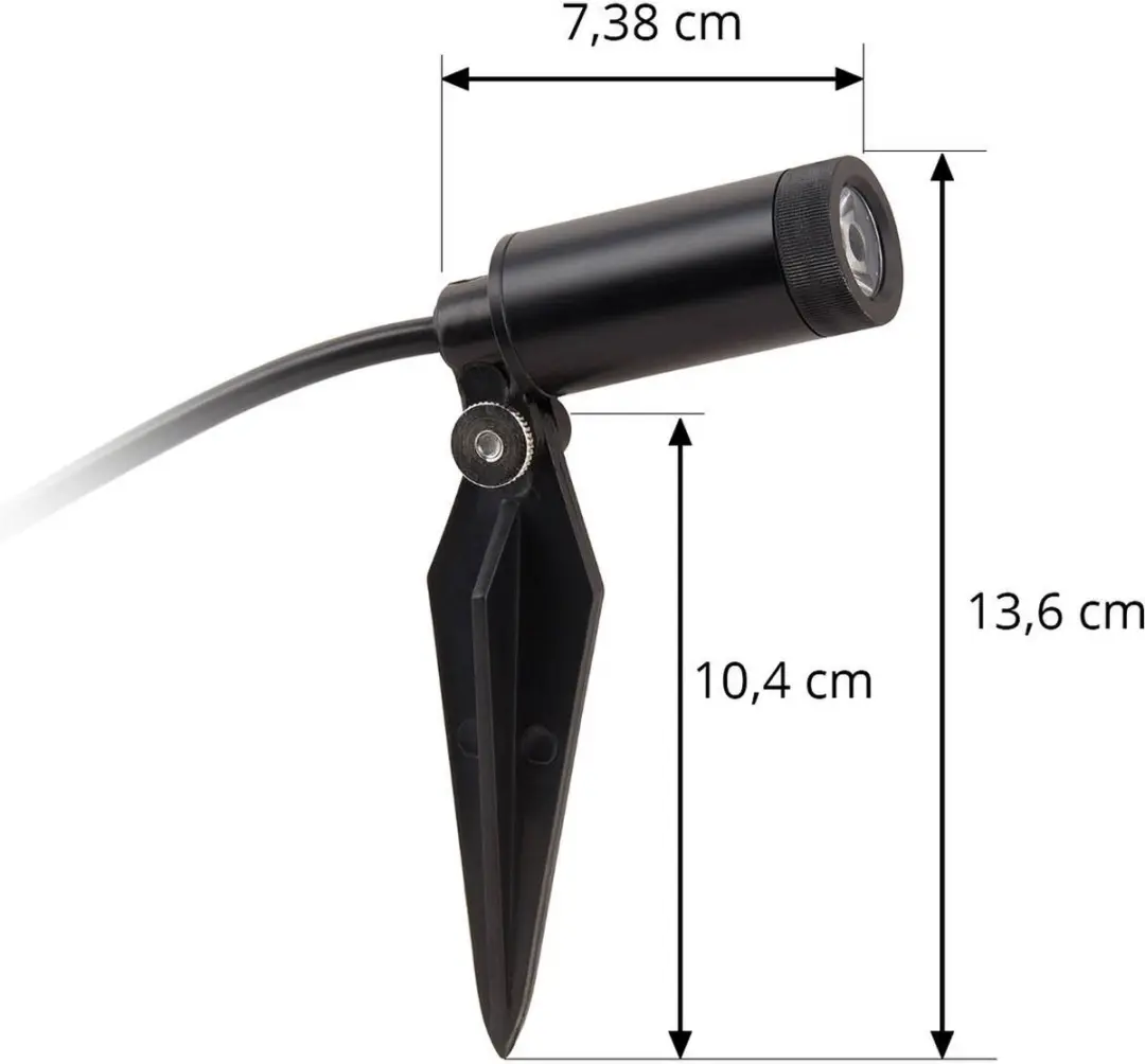 Lindby Buitenspots 4-lichts Aluminium - 4x LED 2.8W - Zwart