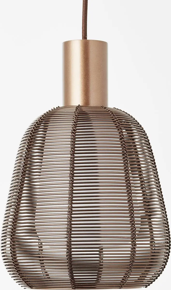 Brilliant Wallace Hanglamp - Donkerbruin Aluminium - 1x E27 40W
