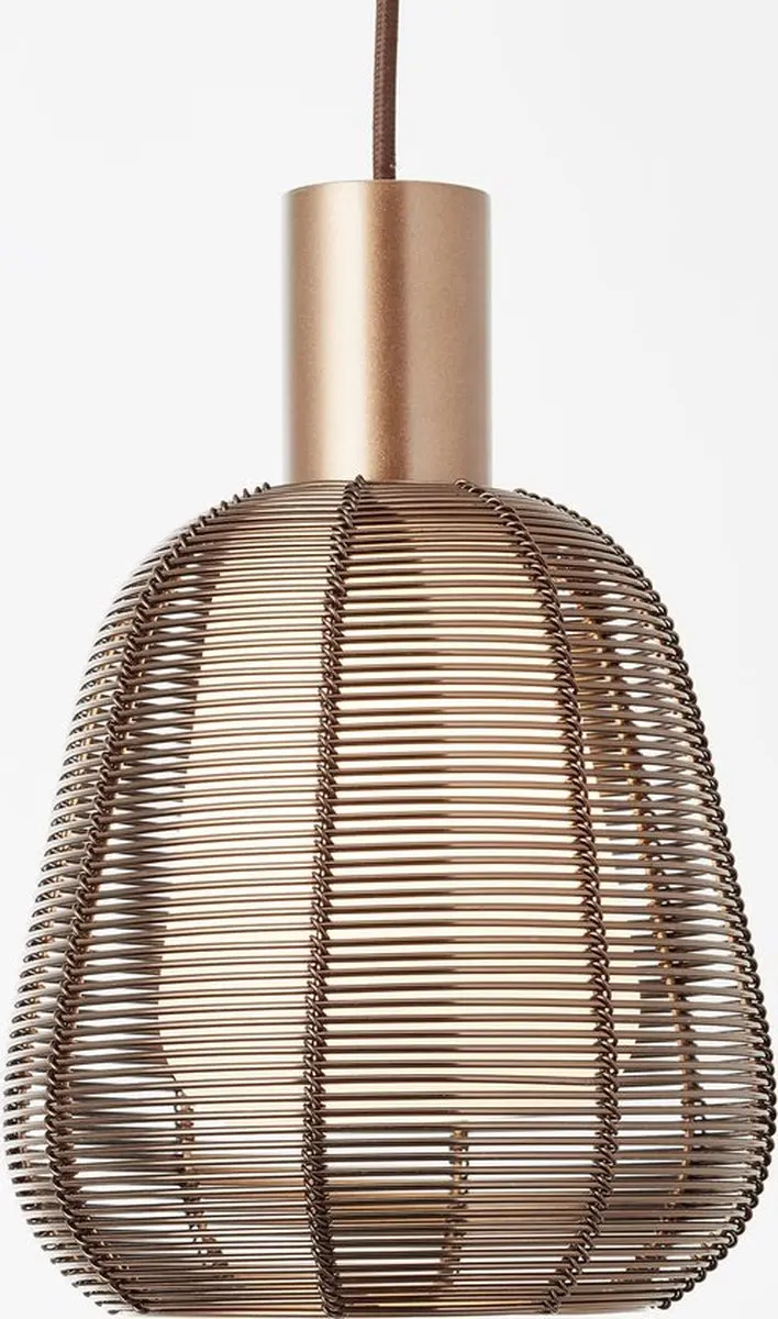 Brilliant Wallace Hanglamp - Donkerbruin Aluminium - 1x E27 40W - afbeelding 6 van 6