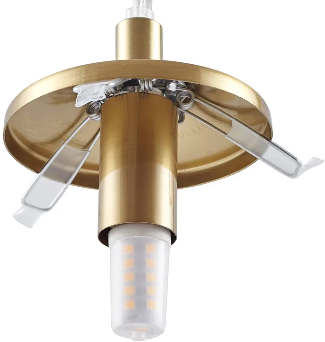 Lindby Hanglamp 1 Licht G9 - 8W - Amber/Messing