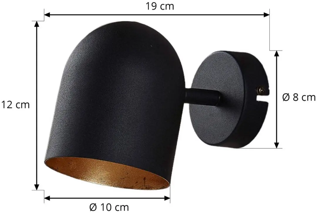Lindby Buitenspot Metaal E14 5W - Zwart/Goud
