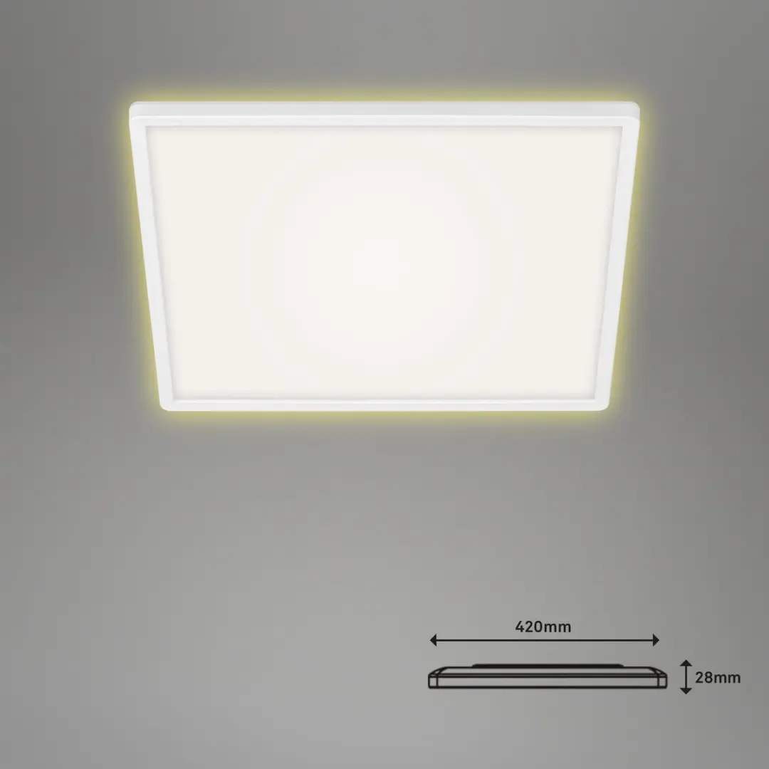 Briloner Slim LED Plafondlamp 15W RGB - 1.850 Lumen - Wit
