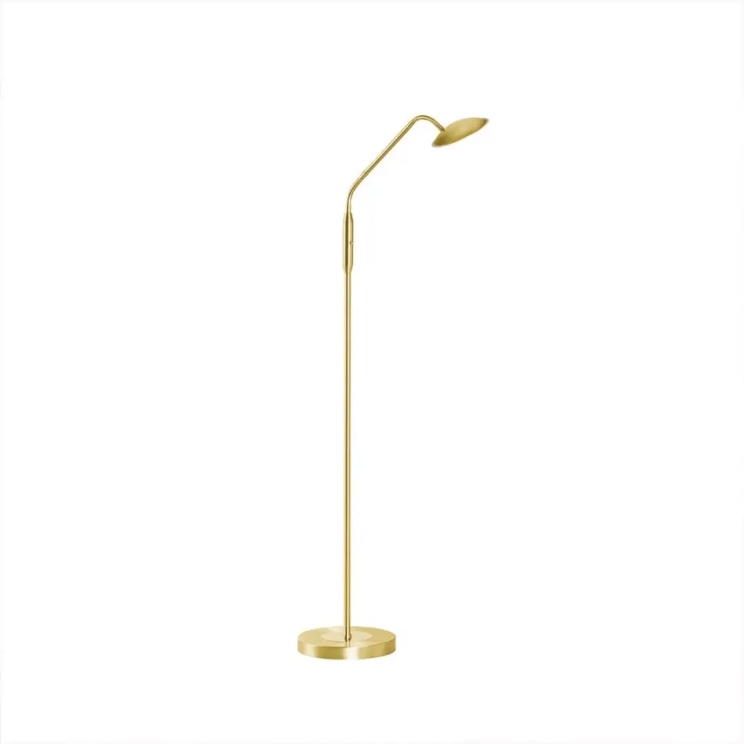 Fischer & Honsel Tallri Vloerlamp 7,5W - Dimbaar - Goud/Messing