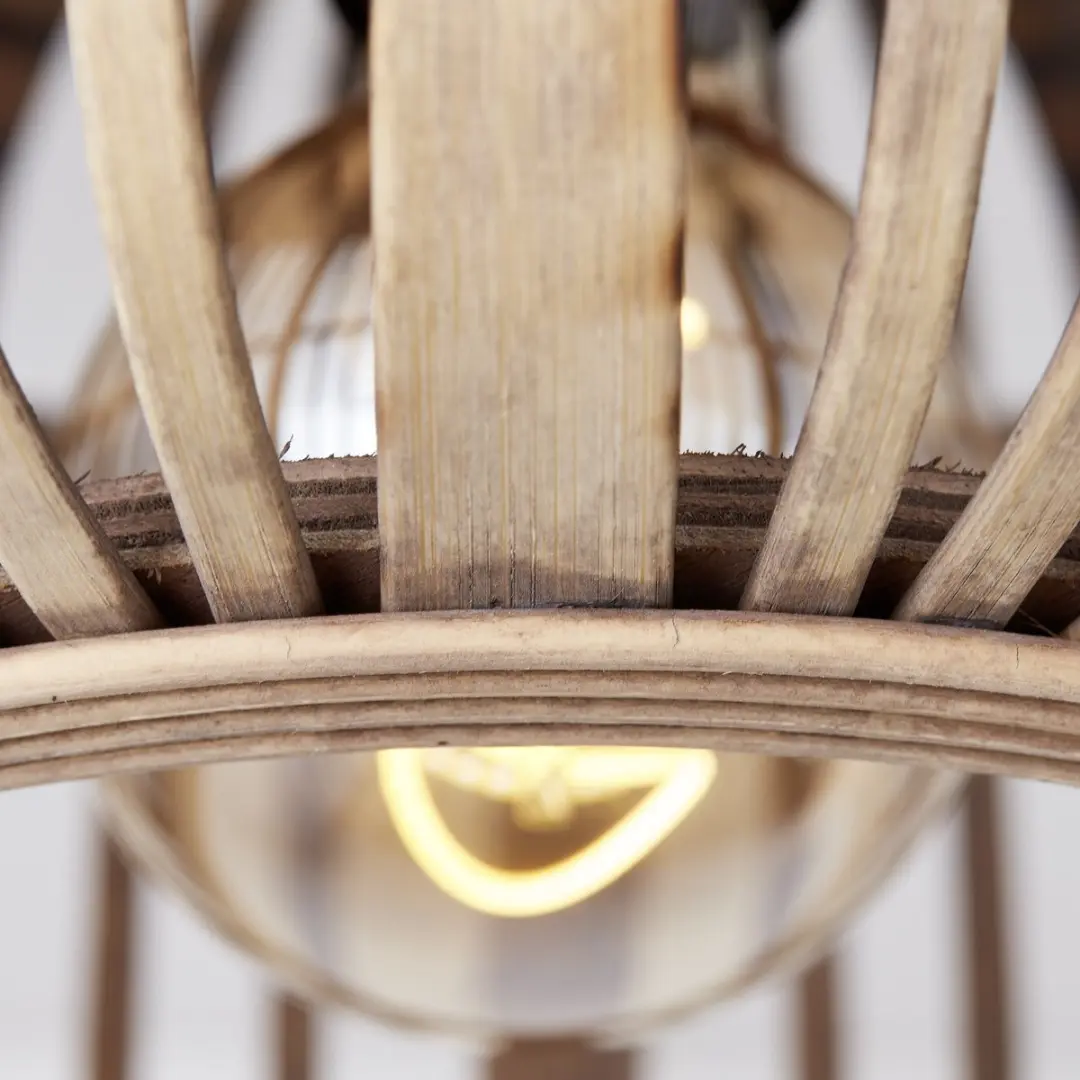 Brilliant Woodrow Plafondlamp E27 - 32cm - Bruin