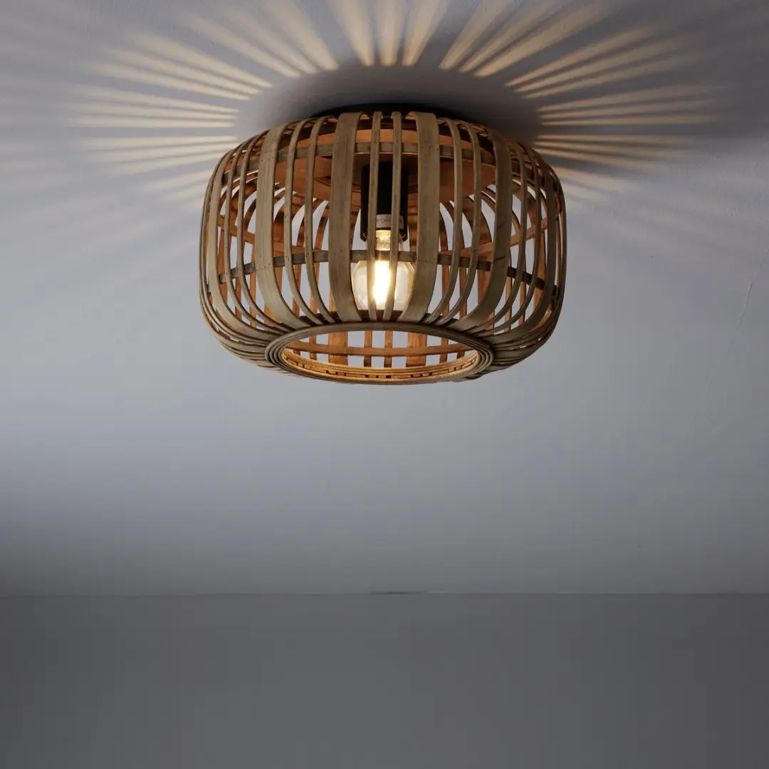 Brilliant Woodrow Plafondlamp E27 - 32cm - Bruin