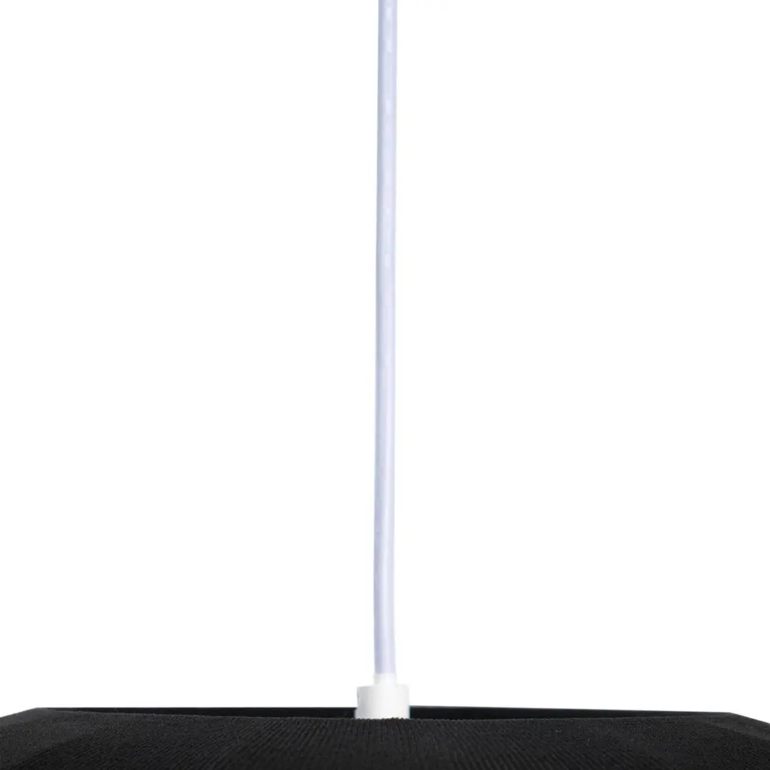 Lindby Hanglamp Textiel 1 Licht E27 - Ø35cm - Wit/Zwart/Grijs