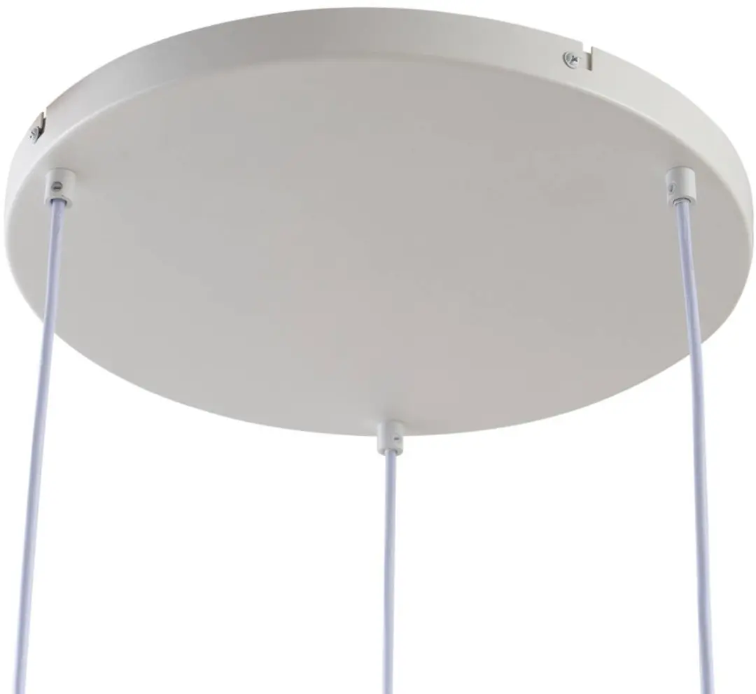 Lindby Hanglamp Textiel 1 Licht E27 - Ø35cm - Wit/Zwart/Grijs