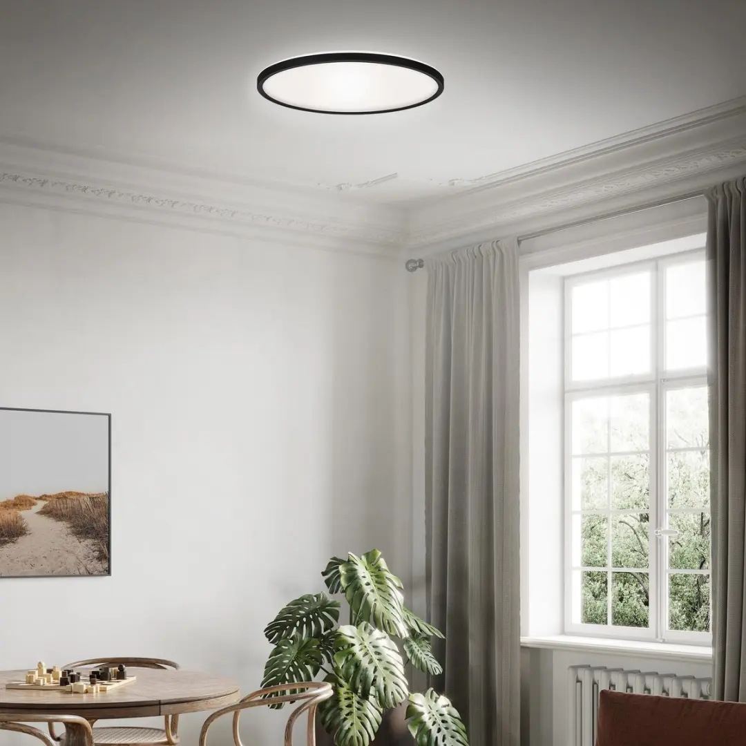 Briloner Slim LED Plafonnière 22W - 3000 Lumen - 4000K - Zwart