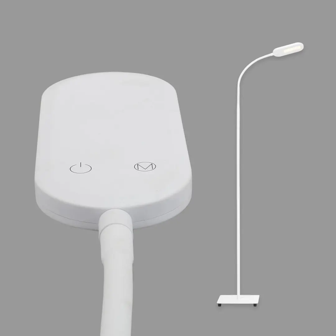 Briloner Office Step LED Vloerlamp - Wit - 128cm