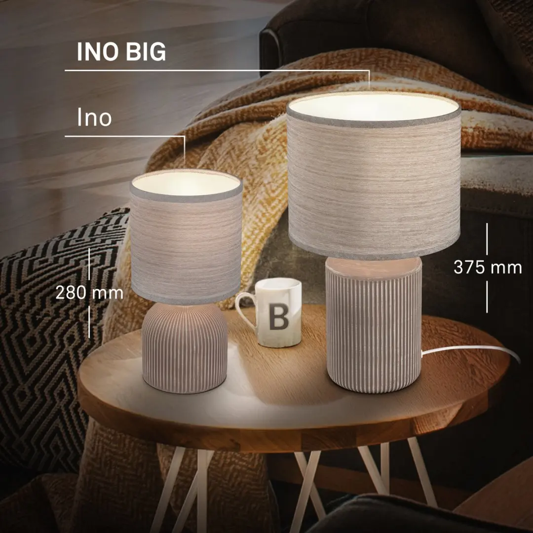 Briloner Ino Tafellamp - Ø22cm - Bruin