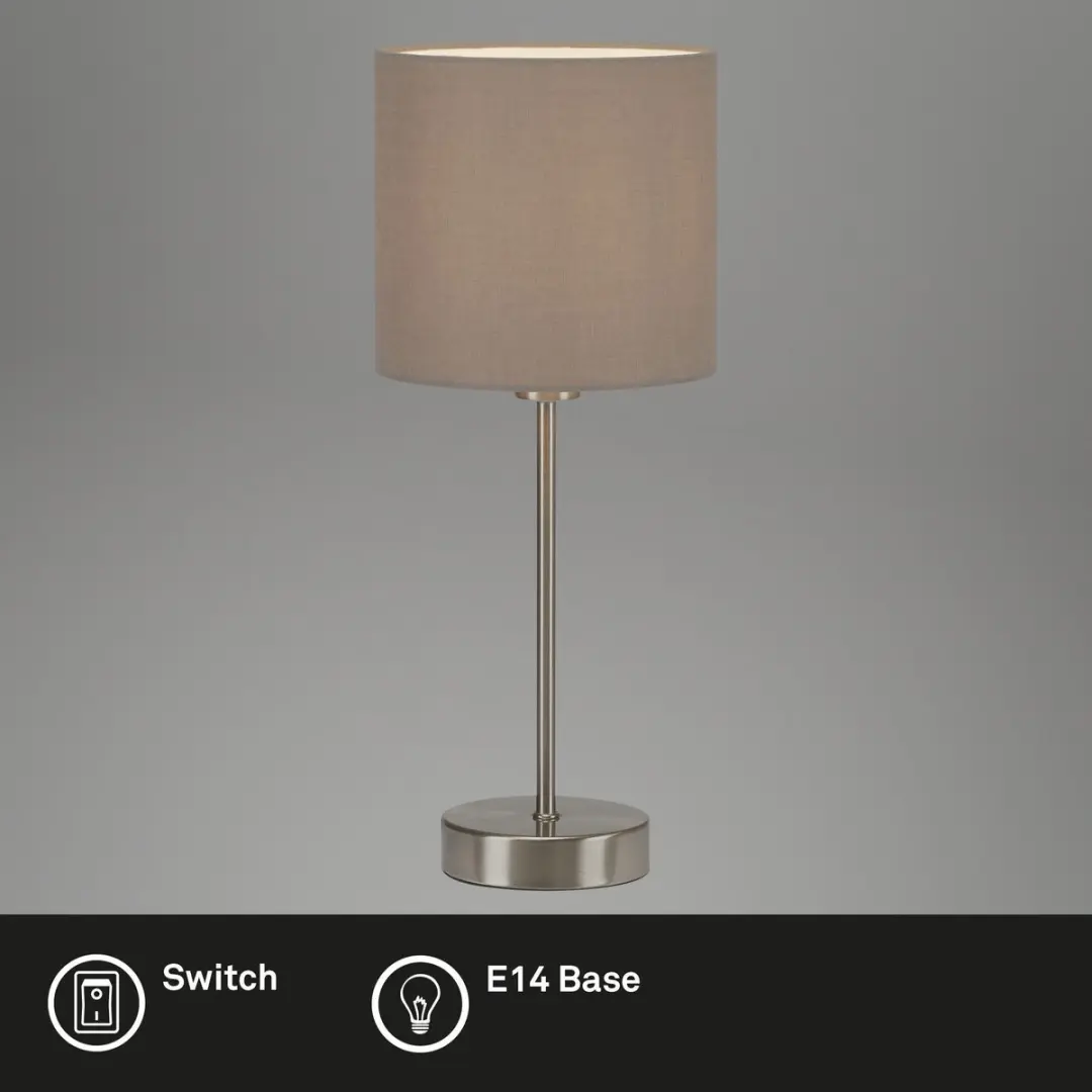 Briloner Tafellamp E14 - 4 Lichtpunten Taupe Metaalweefsel