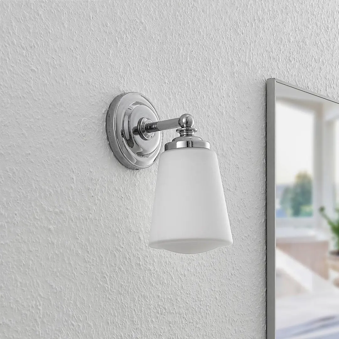 ARCCHIO Wandlamp 1 Licht E14 - Opaalwit/Chroom