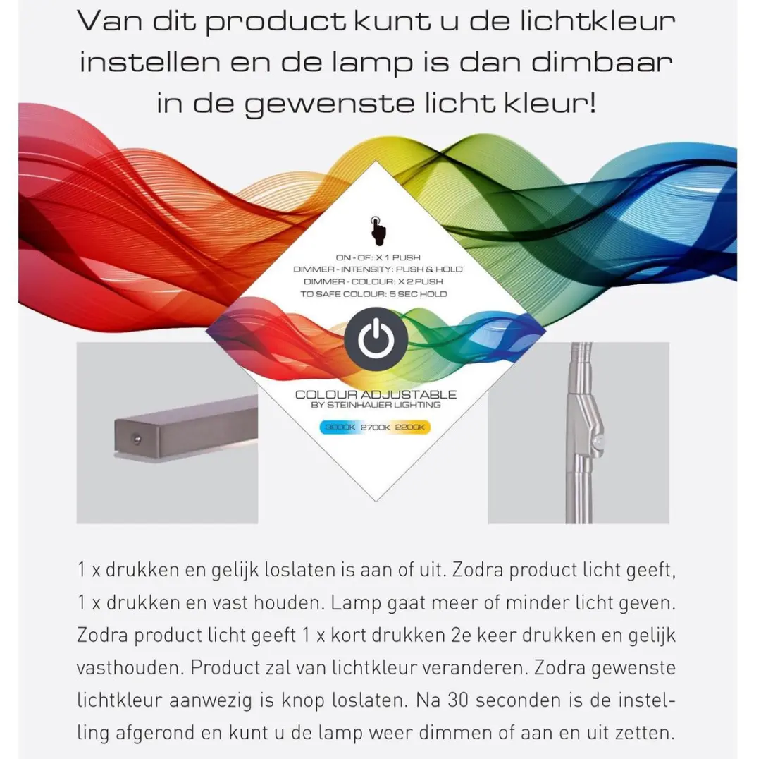 Steinhauer Litho LED Wandlamp 9W - Staal